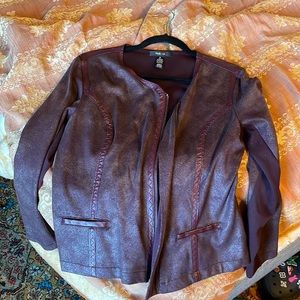 Purple zip up light jacket light used